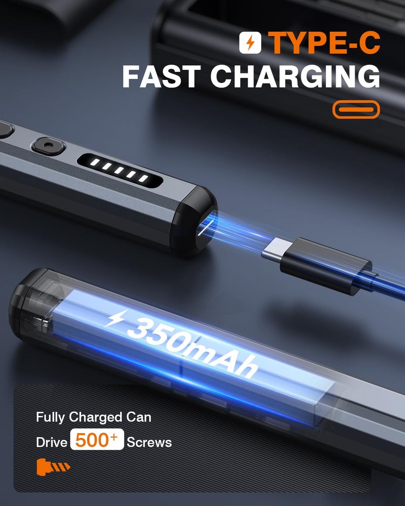 JOREST Mini Electric Screwdriver  Precision Set with 38-in-1 Magnetic Bits  5 Torque Settings  LED Light  Repair Tool Kit for iPhones  Laptop  Drone  Game Console  Camera  Glasses  Watches  Toys - Image 5
